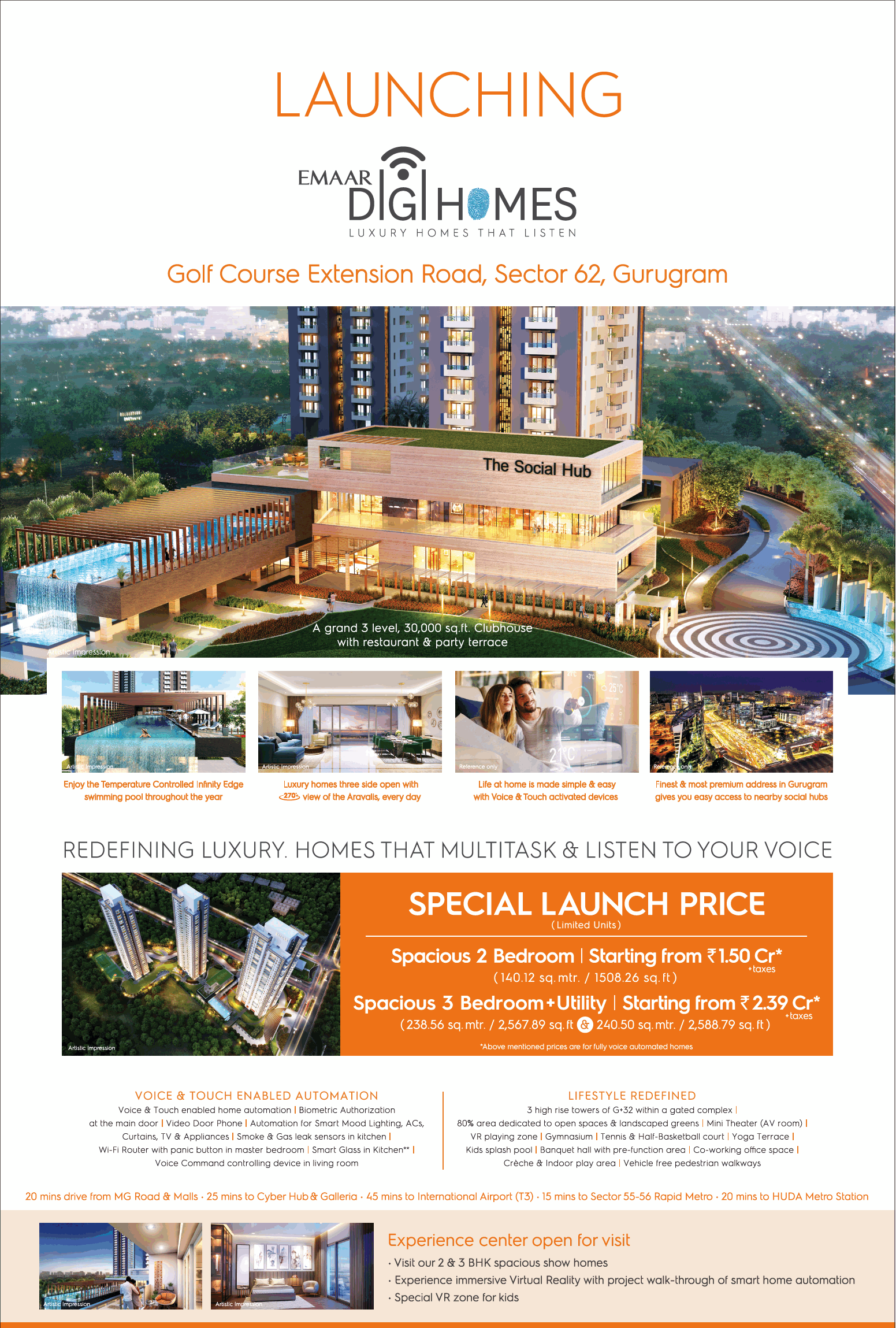 Emaar India launching beautiful and royal apartment Emaar Digi Homes at Gurgaon Update